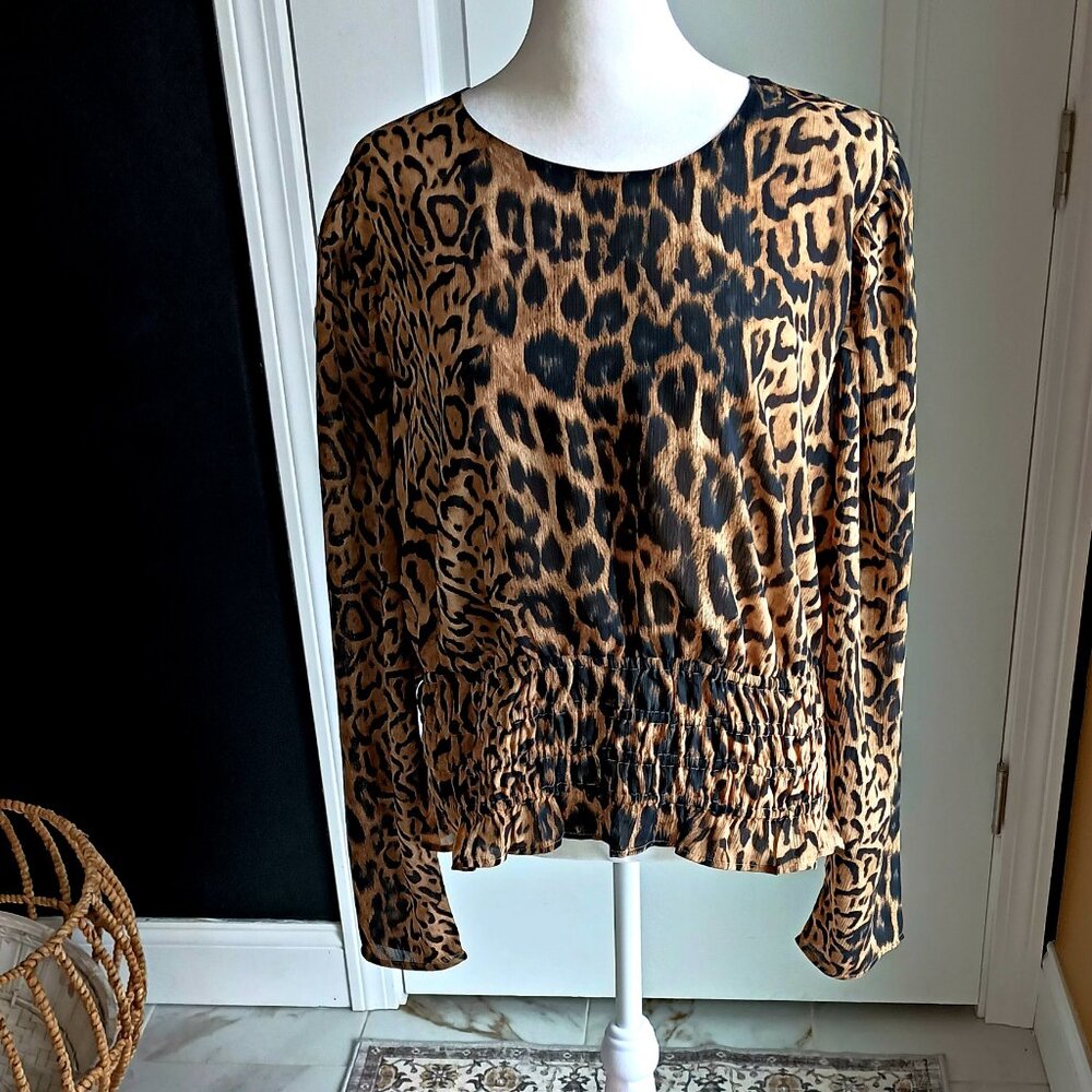 ANIMAL PRINT BOHO BLOUSE By EXPRESS